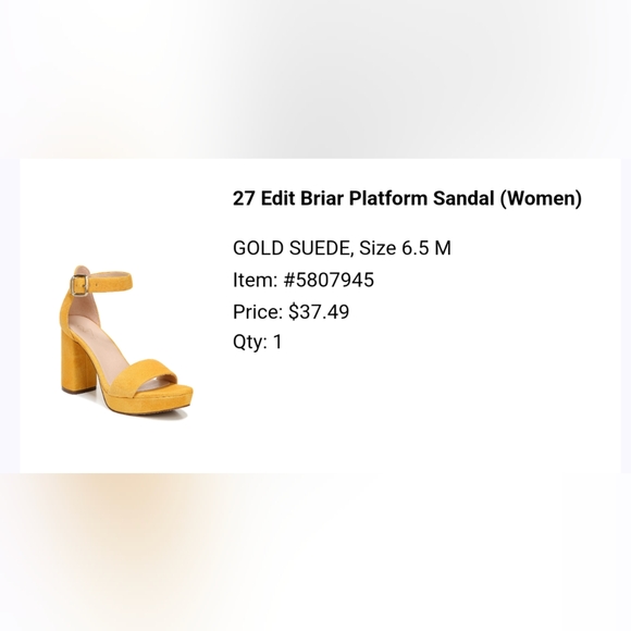 27 Edit Platform Sandal Sz 6.5 - Picture 11 of 11